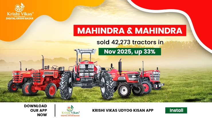 Mahindra & Mahindra sold 42,273 tractors in Nov 2025, up 33%