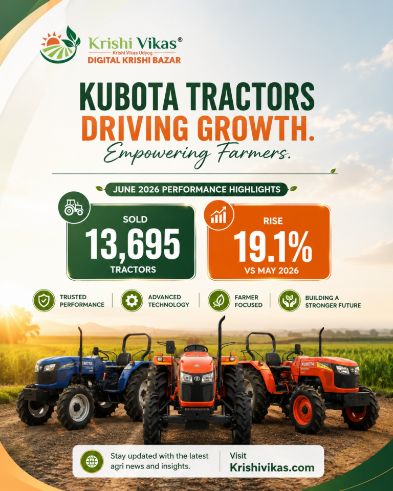 Escorts Kubota tractor sales in June 2026