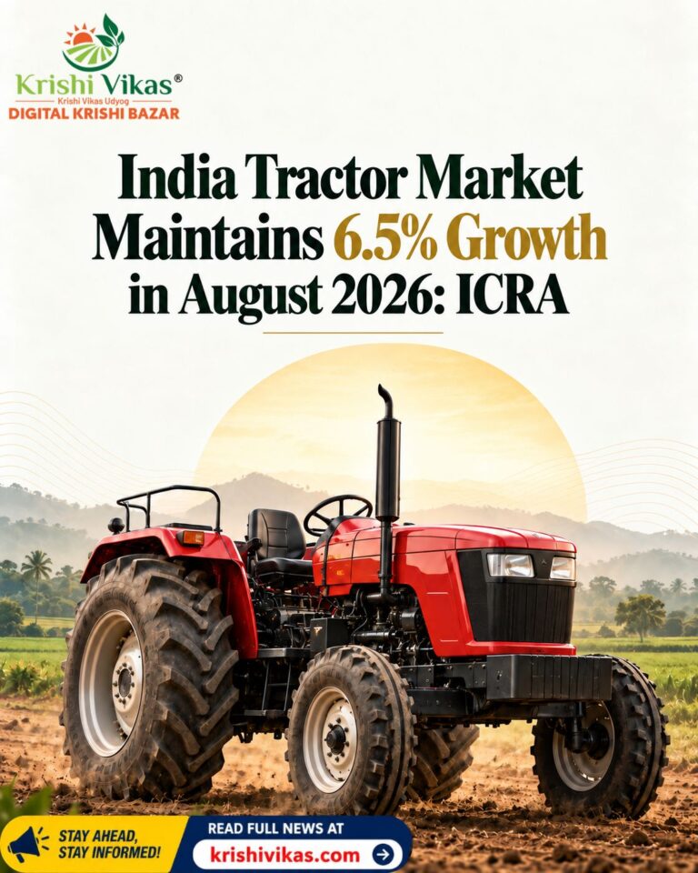 India Tractor Market Maintains 6.5% Growth in August 2026: ICRA